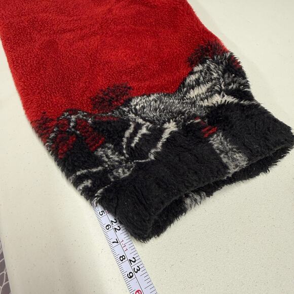 VTG 90s Milton Funwear Size S Jacket Deep Pile Fleece AOP Indian Native Fleece - Picture 9 of 12